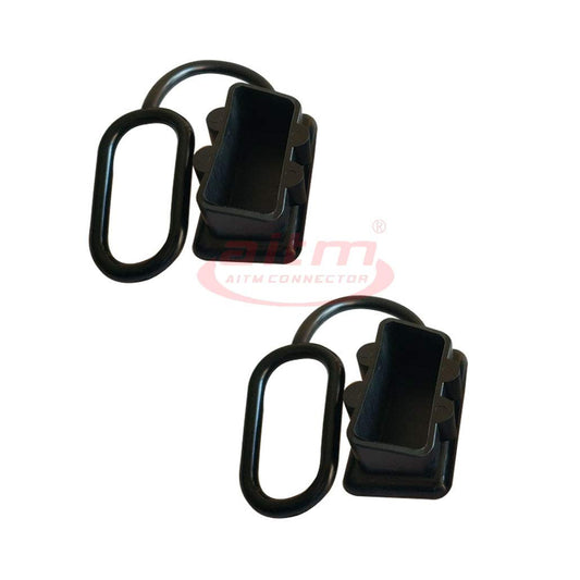 Dust Cover 2Pcs for 175A Power Connectors Black Rubber,Dustproof Plug Cover for 175A Battery Quick Connection Plug Connector  Dent-de-lion   