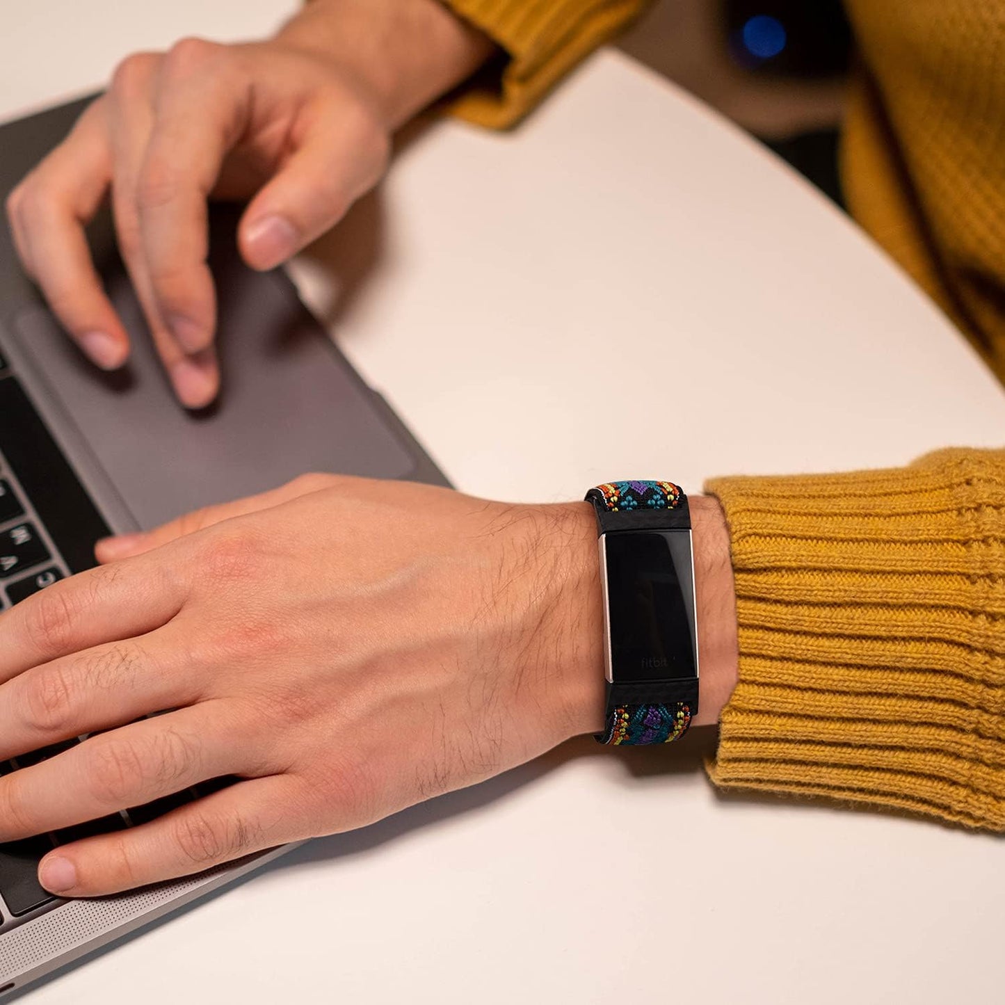 [3 Pack] Adjustable Elastic Bands Compatible with Fitbit Charge 4 / Charge 3 / Charge 4 SE Soft Stretchy Loop Bracelet Women Men Replacement Wristbands  Amzpas   