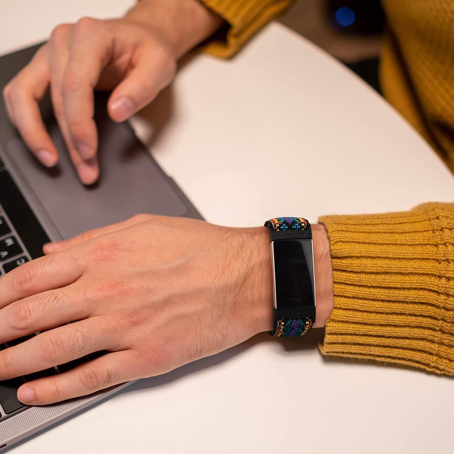 [3 Pack] Adjustable Elastic Bands Compatible with Fitbit Charge 4 / Charge 3 / Charge 4 SE Soft Stretchy Loop Bracelet Women Men Replacement Wristbands  Amzpas   