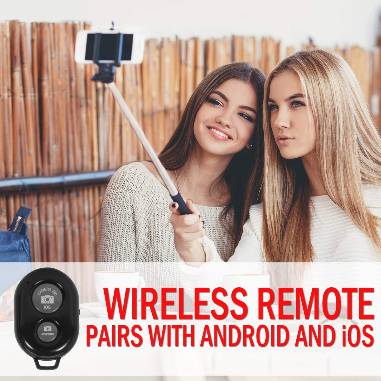 Deco Essentials Telescopic Metal 33" Selfie Stick W/Tripod and Wireless Remote for Ios/Android, Perfect for Travel, Outdoor Adventures, Beach Trips, Parties, Easy to Store  Deco Essentials   