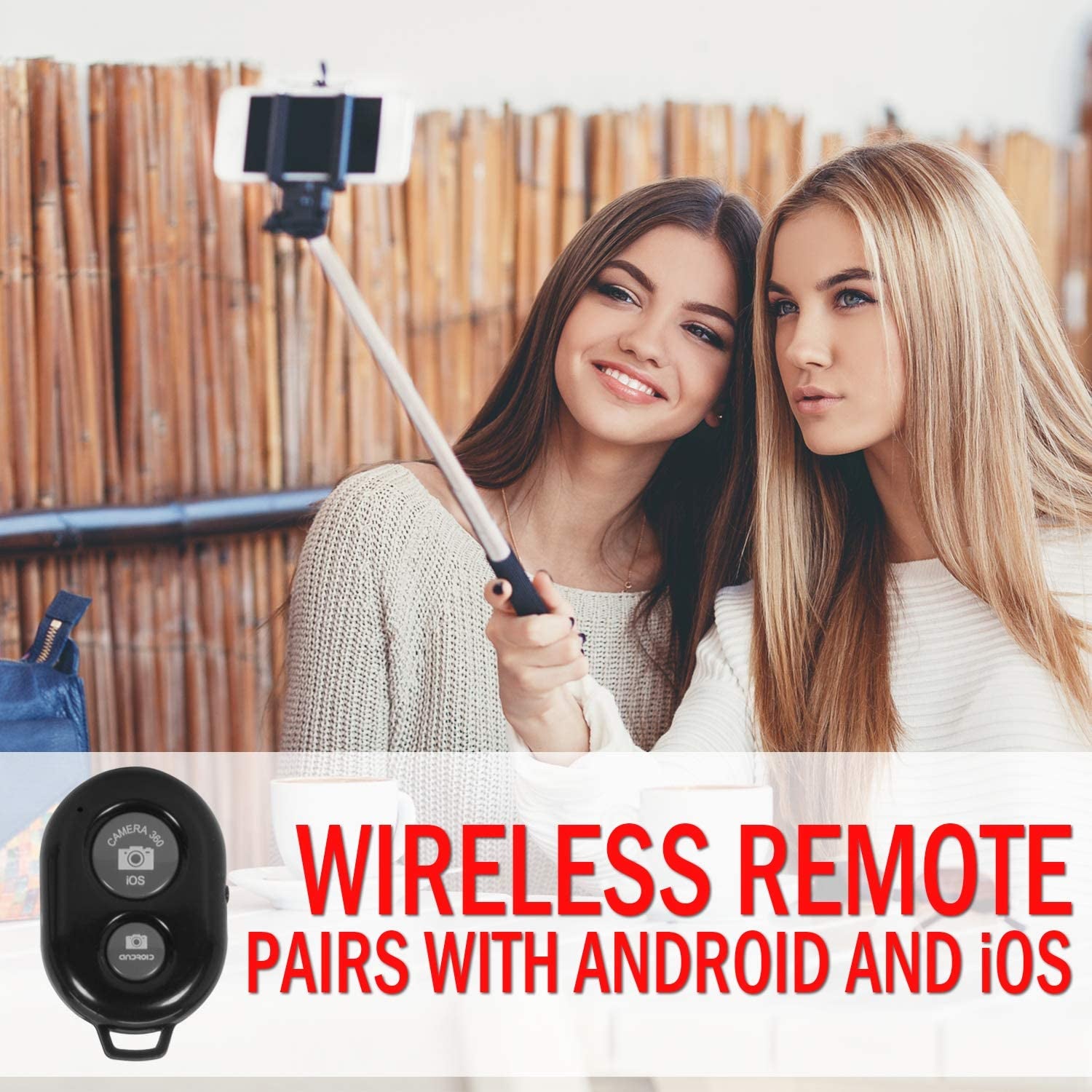 Deco Essentials Telescopic Metal 33" Selfie Stick W/Tripod and Wireless Remote for Ios/Android, Perfect for Travel, Outdoor Adventures, Beach Trips, Parties, Easy to Store  Deco Essentials   