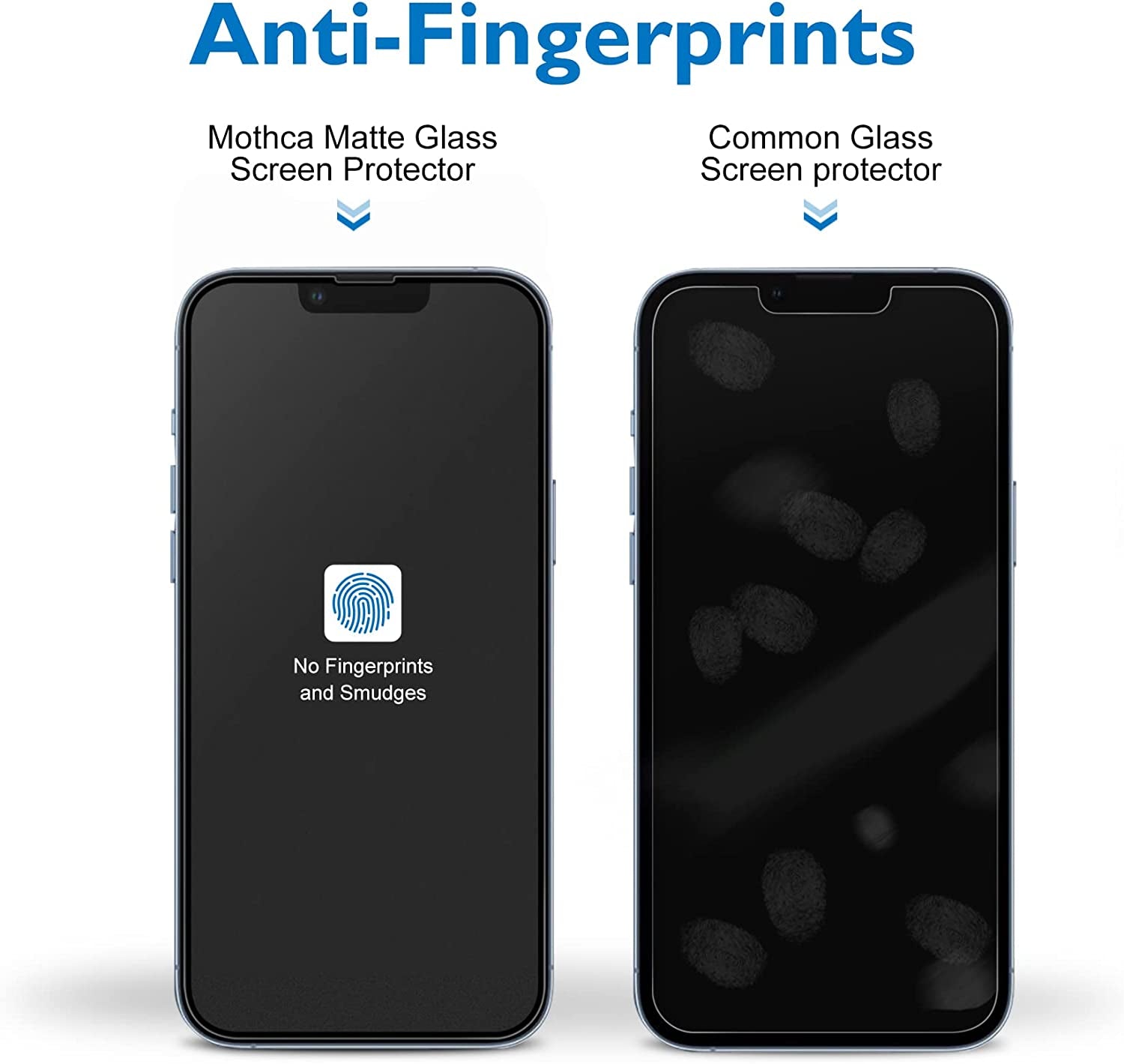 Mothca Matte Glass Screen Protector for Iphone14/Iphone 13/13 Pro 6.1-Inch Anti-Glare/Anti-Fingerprint Tempered Glass Film Full Screen Case Friendly Bubble Free for Iphone 14/13/13 Pro Smooth as Silk  Mothca   