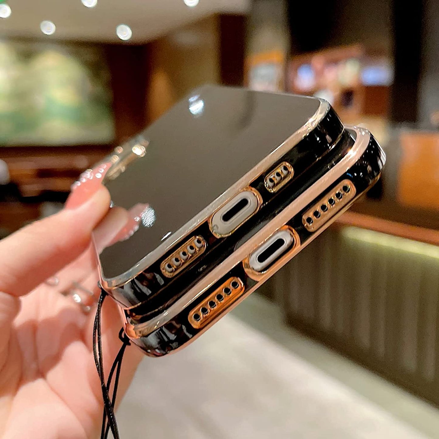 For Oneplus Nord N200 5G Case, N200 Phone Case for Women Electroplating Cute Luxury Bling Aesthetic Trendy Pretty, Full Camera Soft TPU Protection Shockproof Cover for Oneplus Nord N200 5G (Black)  KuDiNi   