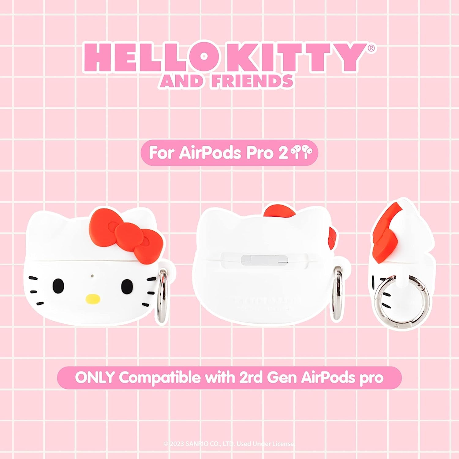 Iface Hello Kitty and Friends Cute Airpods Pro 2 Case Compatible with Airpods 2Nd Gen Pro - Cute Silicone Protective Cover [Carabiner Clip Included] [Wireless Charging Compatible] – Hello Kitty  iFace   