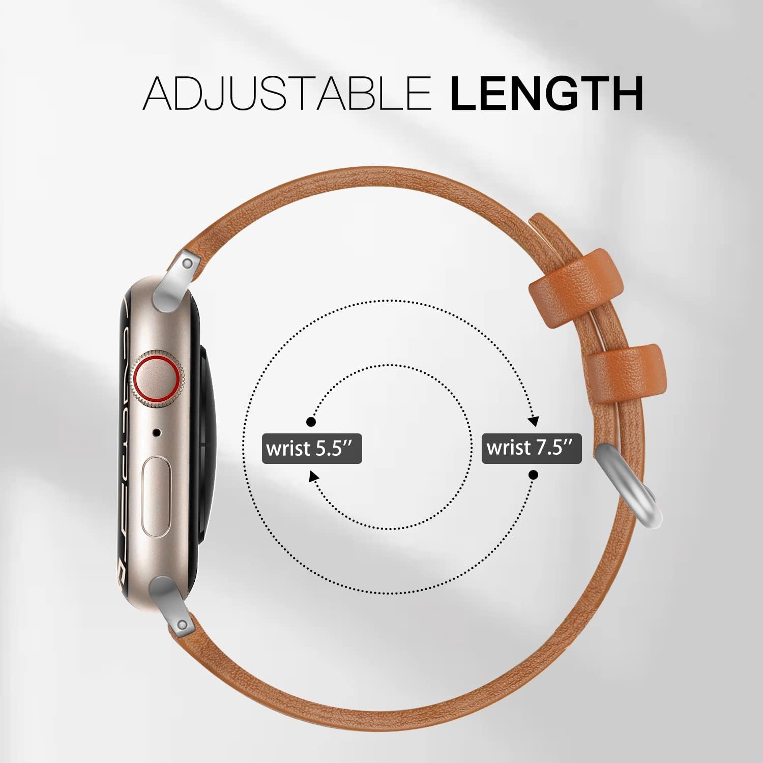 EDIMENS Leather Bands Compatible with Apple Watch 38Mm 40Mm 41Mm Band Women, Slim Thin Genuine Leather Band Compatible for Iwatch Apple Watch Series 7, 6, 5, 4, 3, 2, 1, SE, Sport & Edition Women  EDIMENS   