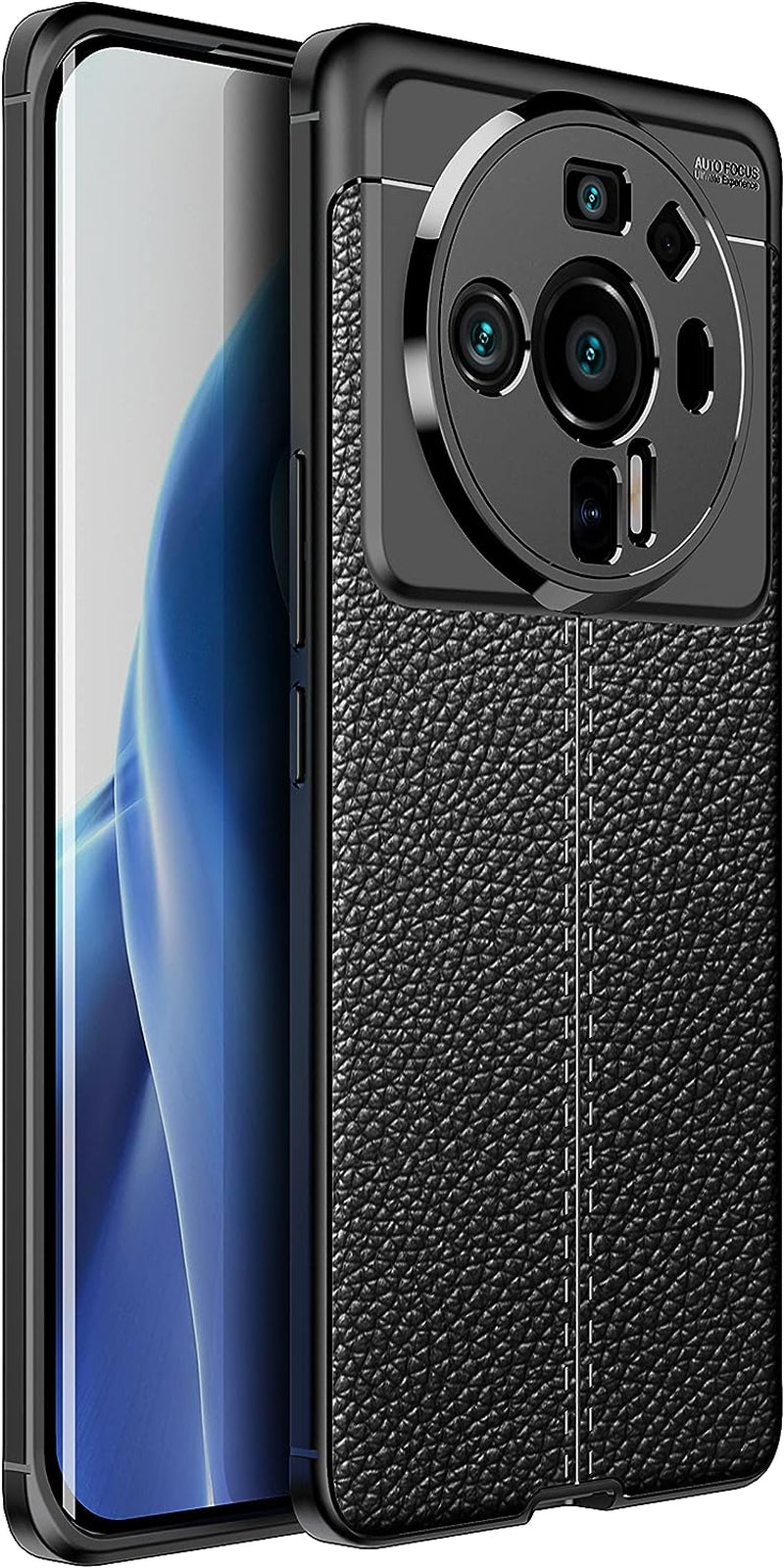 Cruzerlite Case Compatible with Xiaomi Mi 12 Ultra Case Carbon Fiber Texture Design Cover Anti-Scratch Shock Absorption Case Made for Xiaomi Mi 12 Ultra Case (2022) (Leather Black)  Swiss Case Limited   