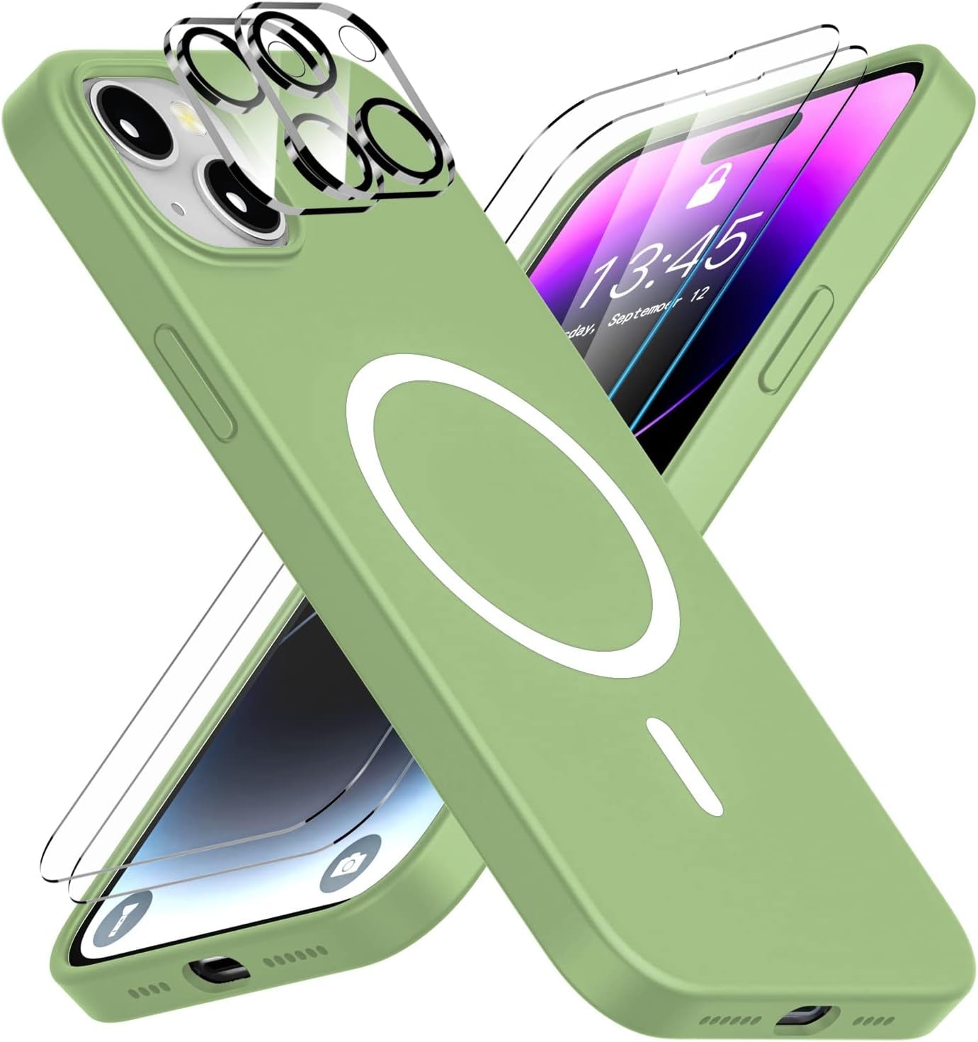 Jaroco for Iphone 14 Pro Case, [Military Grade Drop Protection] [2 Pcs Screen Protector & Camera Lens Protector] Full-Body Shockproof Protective for Iphone 14 Pro Phone Case 6.1 Inch (Red)  jaroco Matcha Green Iphone 14 Plus 