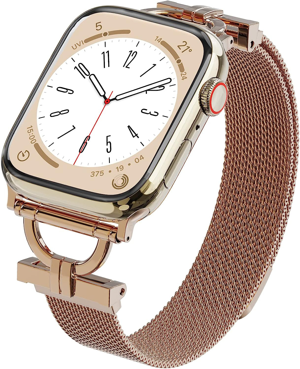 MOSINBAND Compatible with Apple Watch Band 42Mm 44Mm 45Mm 49Mm 38Mm 40Mm 41Mm,Slim Stainless Steel Mesh Loop Magnetic Clasp Strap for Iwatch SE & Series 8 7 6 5 4 3 2 1 Women Men  MOSINBAND Rose Gold 38/40/41mm 