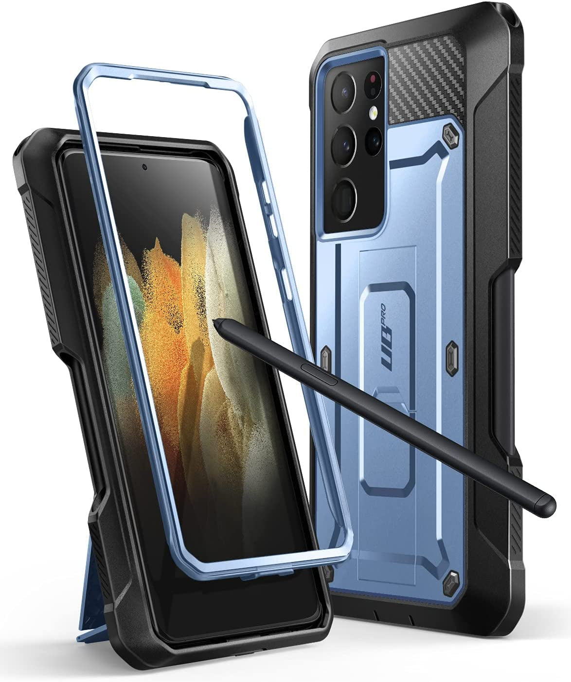 SUPCASE Unicorn Beetle Pro Series Case for Samsung Galaxy S21 Ultra 5G (2021 Release), Full-Body Dual Layer Rugged Kickstand Case with S Pen Slot (Ruddy)  SUPCASE Tilt  