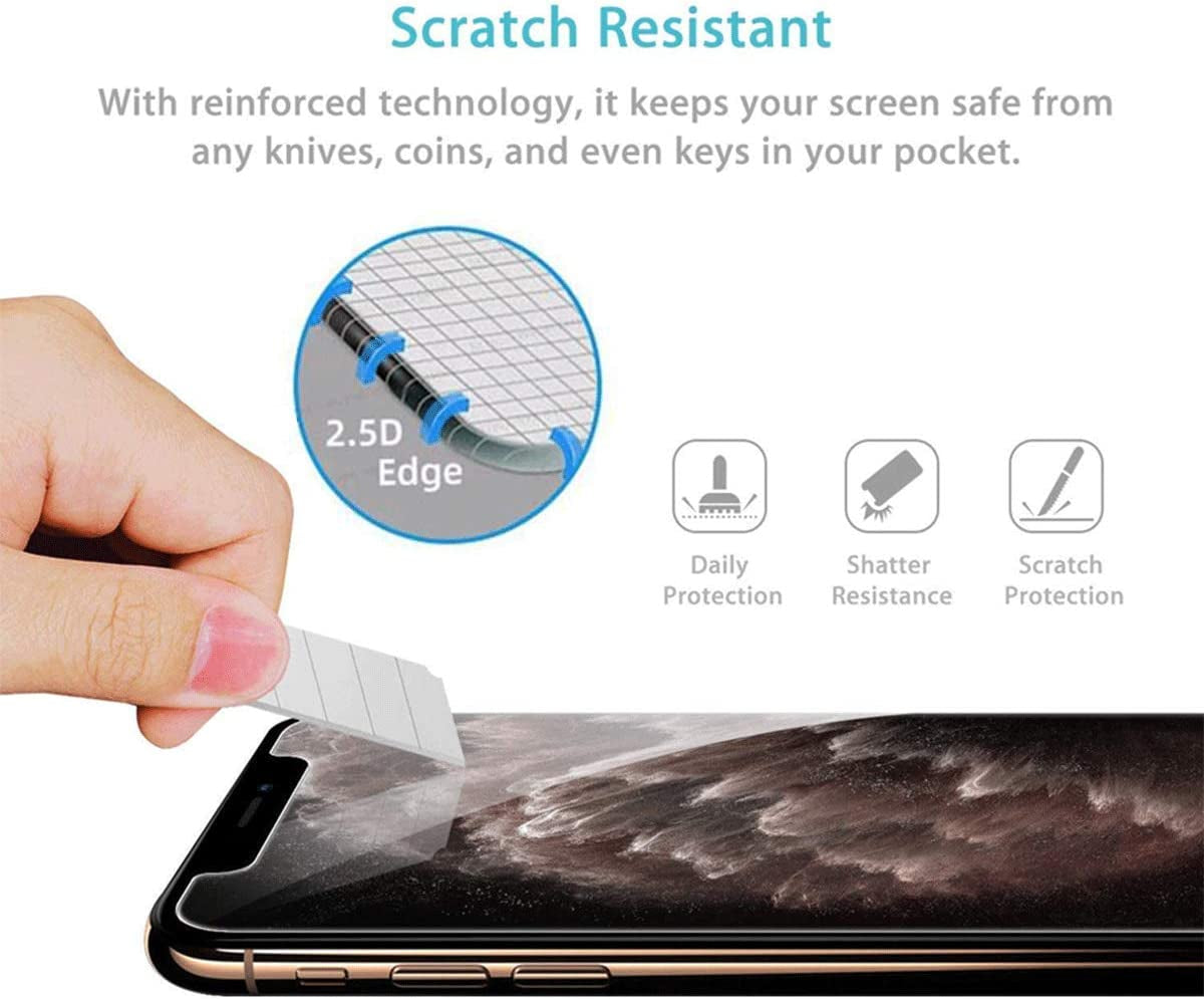 YZKJ Case for HTC Desire 20 Pro Cover + 3 X Screen Protector Tempered Glass Protective Film - Soft Gel Transparent TPU Silicone Protection Case for HTC Desire 20 Pro (6.5")  YZKJ   