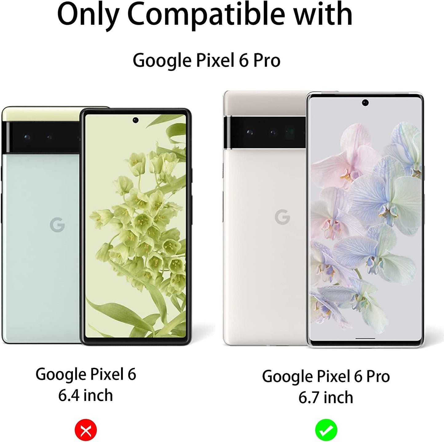 [Fingerprint Compatible] 2 Pack 3D Tempered Glass for Google Pixel 6 Pro Screen Protector + 2 Pack Camera Lens Protector, [Fingerprint Unlock][Anti-Scratch][Work with Case]  Better Future Glass   