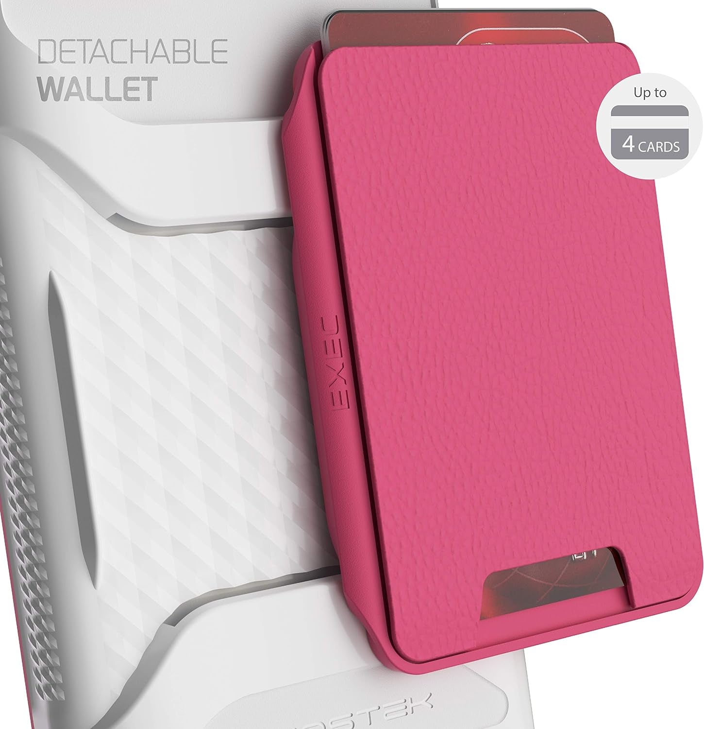Ghostek Exec Note 20 Ultra Wallet Case - Pink Leather Card Holder & Magnetic Car Mount Compatible (6.9 Inch, 5G)  Ghostek   