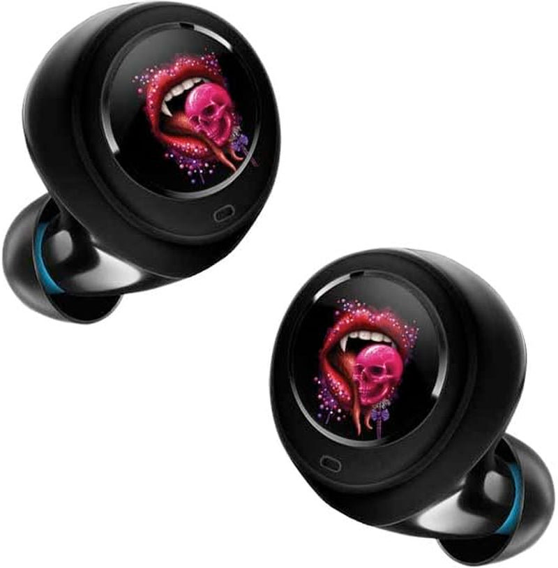 Skinit Decal Skin Compatible with Echo Buds - Officially Licensed Sarah Richter Vampire Skull Lollypop by Sarah Richter Design  Skinit   