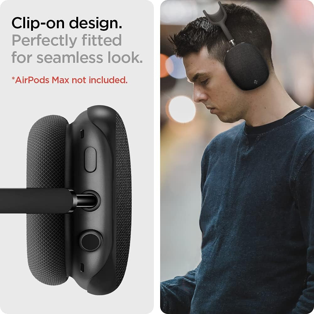 Spigen Urban Fit Designed for Airpods Max Case Cover Protective Ear Cup Covers - Black  Spigen   