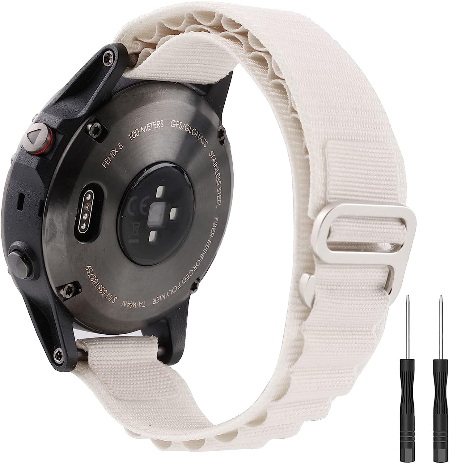 Blackpro Alpine Loop Nylon Strap Compatible Garmin Fenix 6/Fenix 6X Pro/Fenix 5 Watch Band,22Mm Sport Nylon Replacement Watch Bands for Garmin Fenix 6 Pro/Sapphire.  BlackPro Starlight  