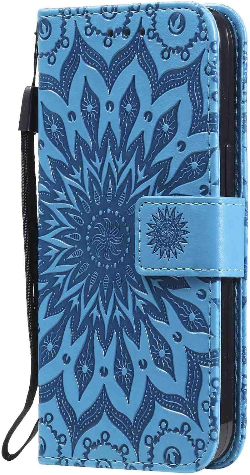 Fansipro Phone Cover Wallet Folio Case for LG V30, Premium PU Leather Slim Fit Cover for LG V30, 2 Card Slots, Exact Fitting, Blue  Fansipro   