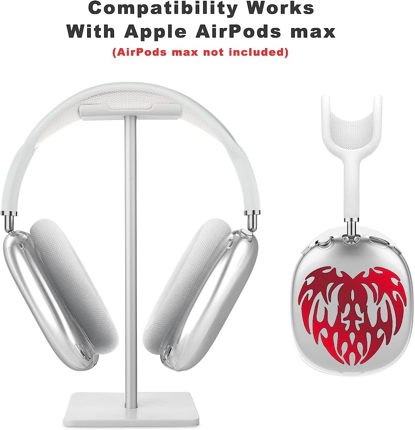 Aiaabq for Airpods Max Case Cover, Clear Soft TPU Skin Anti-Scratch, Personality Metallic Pattern, Transparent Accessories Ultra Protective Cover Apple Airpods Max  Aiaabq   