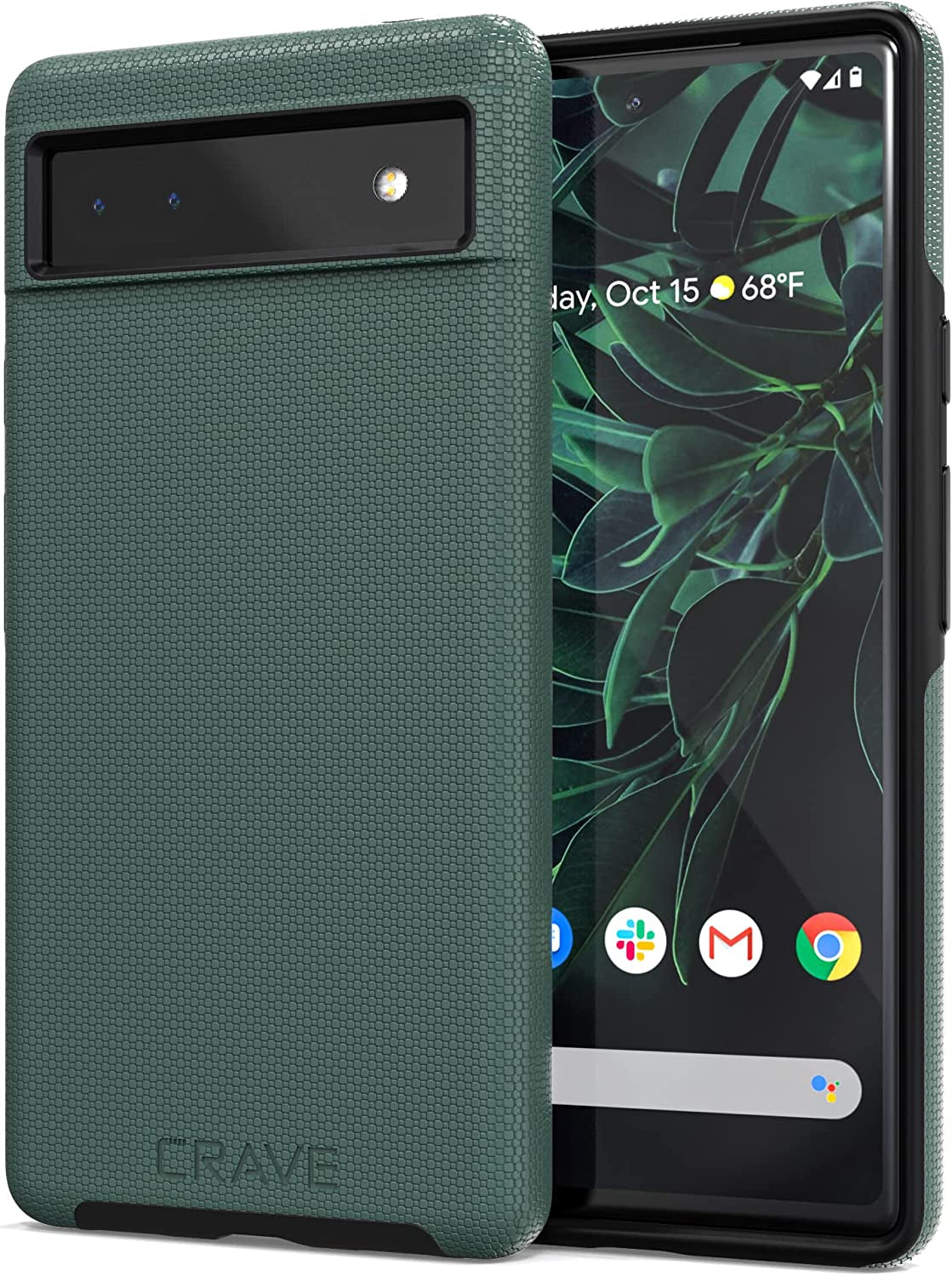 Crave Dual Guard for Google Pixel 6A Case, Shockproof Protection Dual Layer Case for Google Pixel 6A - Black  Crave Shaded Spruce  