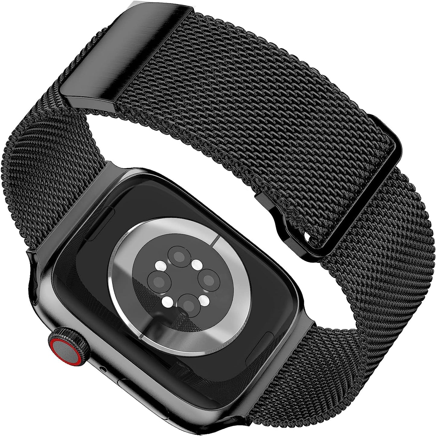 Geoumy Magnetic Band Compatible with Apple Watch 38Mm 40Mm 41Mm 42Mm 44Mm 45Mm 49Mm, Stainless Steel Mesh Milanese Strap, Metal Wristband for Iwatch SE Series 8 7 6 5 4 3 2 1 for Women Men  Geoumy   