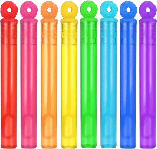 32-Piece 8 Colors Mini Bubble Wands Assortment Party Favors Toys for Kids Child, Christmas Celebration,Thanksgiving New Year, Themed Birthday,Wedding, Bath Time,Summer Outdoor Gifts for Girls Boys  JASNKKONT   