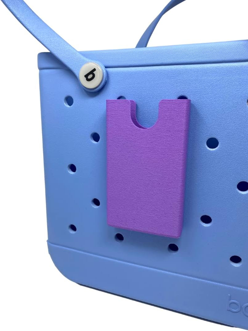 Freshe BAGLETS - Phone Holder Charm Accessory Compatible with Bogg Bags - Keep Your Phone Handy with Your Tote Bag - Made in the USA (Black)  FRESHe Purple  