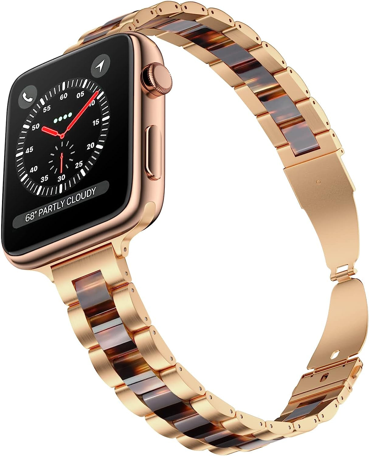 CINORS Metal Band Compatible with Apple Iwatch 38Mm 40Mm 42Mm 44Mm Women Replacement Stainless Steel Bands for Series 5 4 3 2 1  CINORS RG and Tortoise 38 40 41mm SLIM 