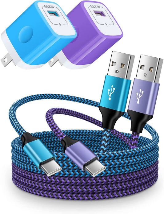 Android Charger for Samsung Galaxy S23 S22 Ultra S21+ S21 S20 Fe 5G S10 A12 A02S A03S A53 5G Note 20, Google Pixel 7 Pro 6 6A 5 5A USB C Charger Block +6 Ft Long USB to USBC Cable Fast Charging Type C  Shenzhen Putuo Technology Co.,Ltd   