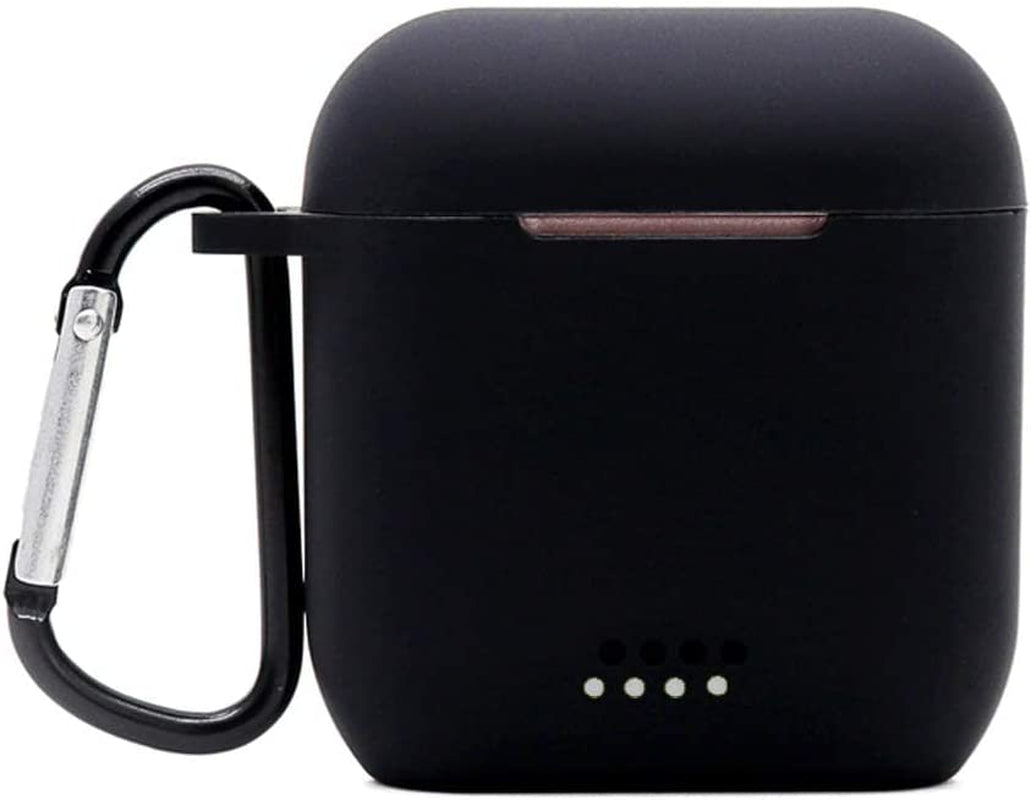 USSJ Protective Silicone Case Compatible with Tozo T6, Front LED Visible, Premium Accessory Shockproof Tozo T6 Case Cover with Keychain. (Pink)  USSJ Black  