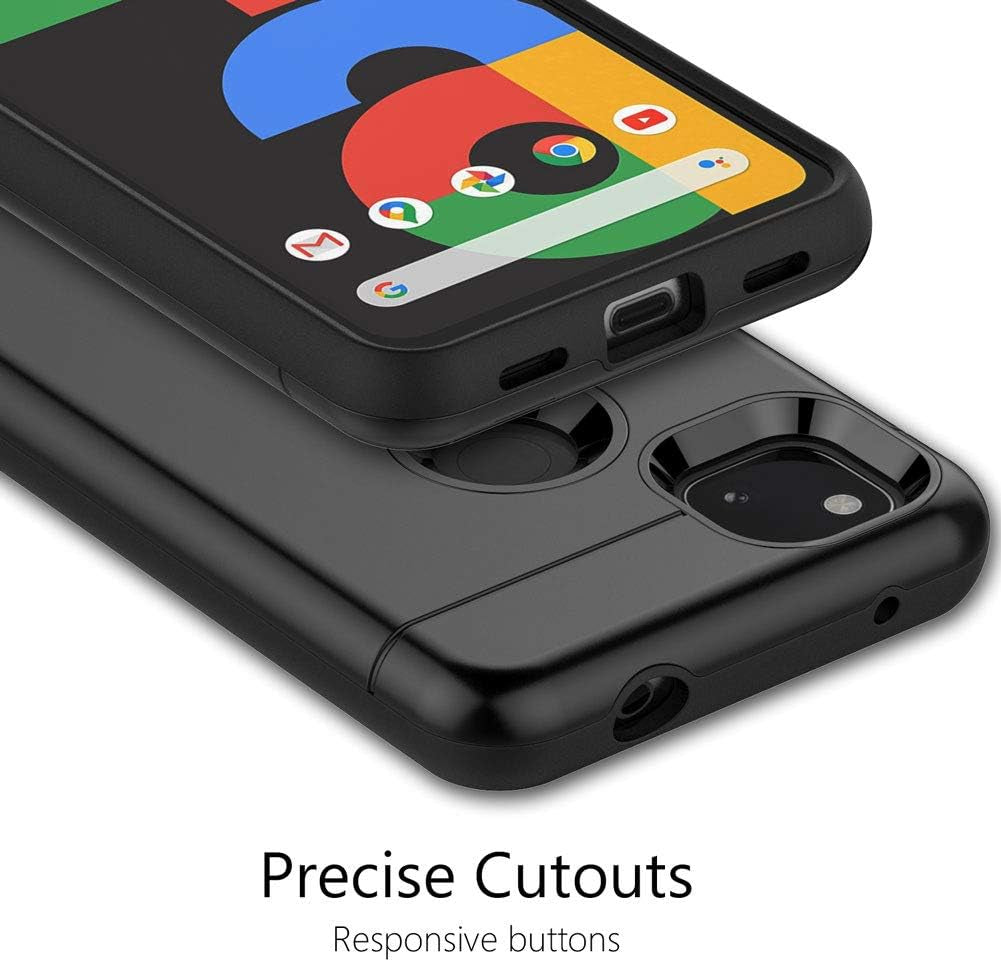 Teelevo Wallet Case for Google Pixel 4A [NOT Compatible with Pixel 4A 5G], Dual Layer Case with Card Slot Holder for Google Pixel 4A - Black  Teelevo   