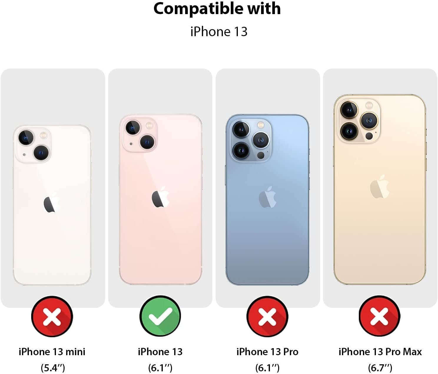 ZUSLAB Wallet Case Compatible with Apple Iphone 13 2021 Phone Case with Card Holder Shockproof anti Scratch Cover with Tempered Glass Screen Protectors[X2Pack] Dark Blue  ZUSLAB   