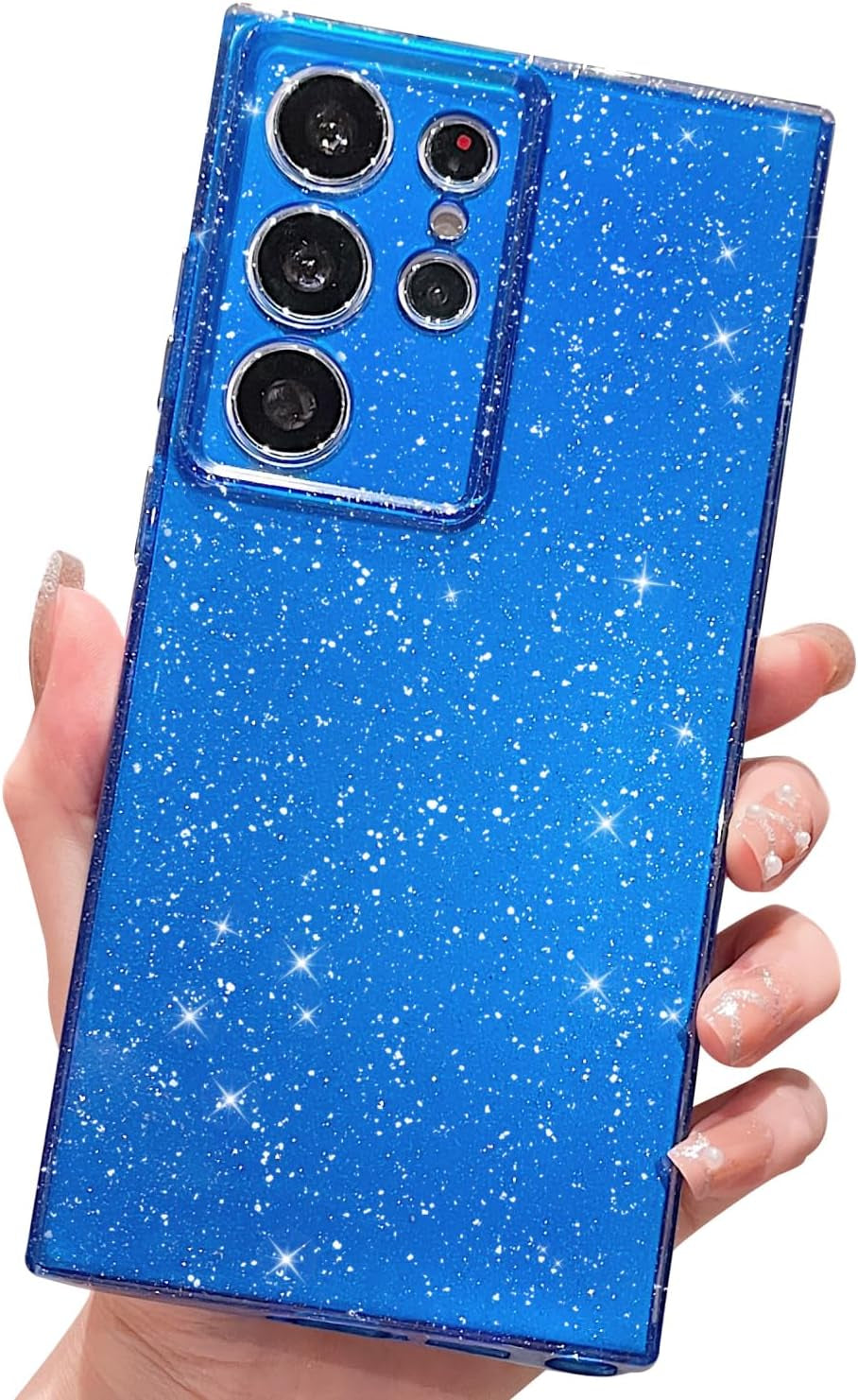 MINSCOSE Compatible with Samsung Galaxy S22 5G Case,Cute Neon Bright Color,Glitter Bling Thin Slim Shockproof Silicone Sparkly Cover for Women Girl for Galaxy S22 6.1 Inch-Mint Green  MINSCOSE Dark Blue S22 Ultra 