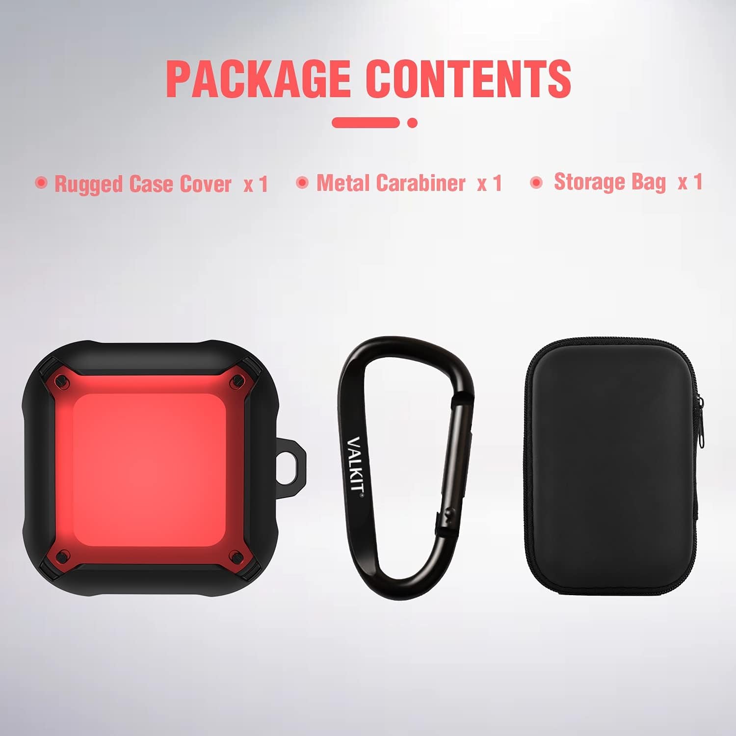 Valkit Compatible Samsung Galaxy Buds2 Pro Case(2022)/Galaxy Buds 2 Case 2021/Galaxy Buds Pro/Galaxy Buds Live 2020 Case Rugged Protective Earbuds Cover with Keychain/Zipper Box for Men Women  VKT   