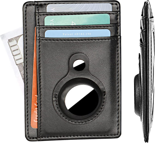 ZUOYOUZ Airtag Wallet for Men Credit Holder, RFID Blocker Front Pocket Thin Wallet with Money Clip for Father Christmas Gift for Men  ZUOYOUZ   