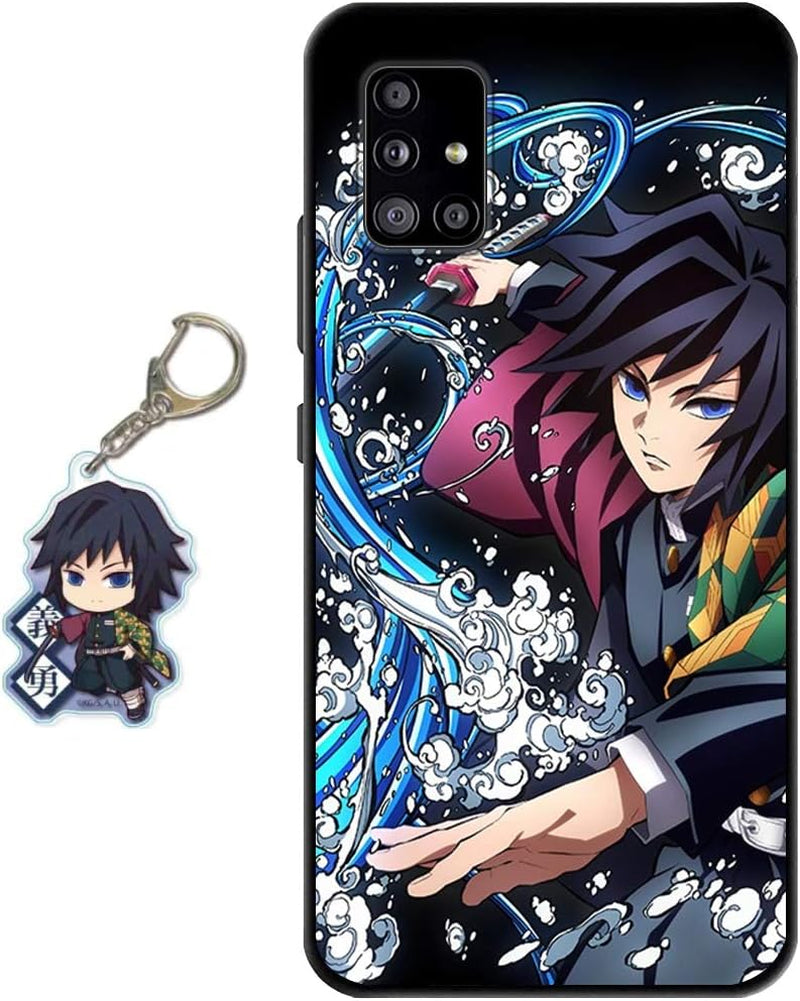 Staremeplz Compatible with Google Pixel 5 Case Anime Design [With Giyuu Figure Keychain], Soft Silicone TPU Animation Cool Phone Case for Google Pixel 5  Staremeplz Tomioka Giyuu Google Pixel 5 