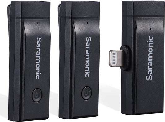 Saramonic Wireless Lavalier Microphone for Iphone Ipad 2.4Ghz Clip on Lapel Condenser Mic Plug and Play Mini for Interview Streaming Recording Video Podcast Vlog Youtube Sr-Blink Go-D2 (TX+TX+RX)  Saramonic   