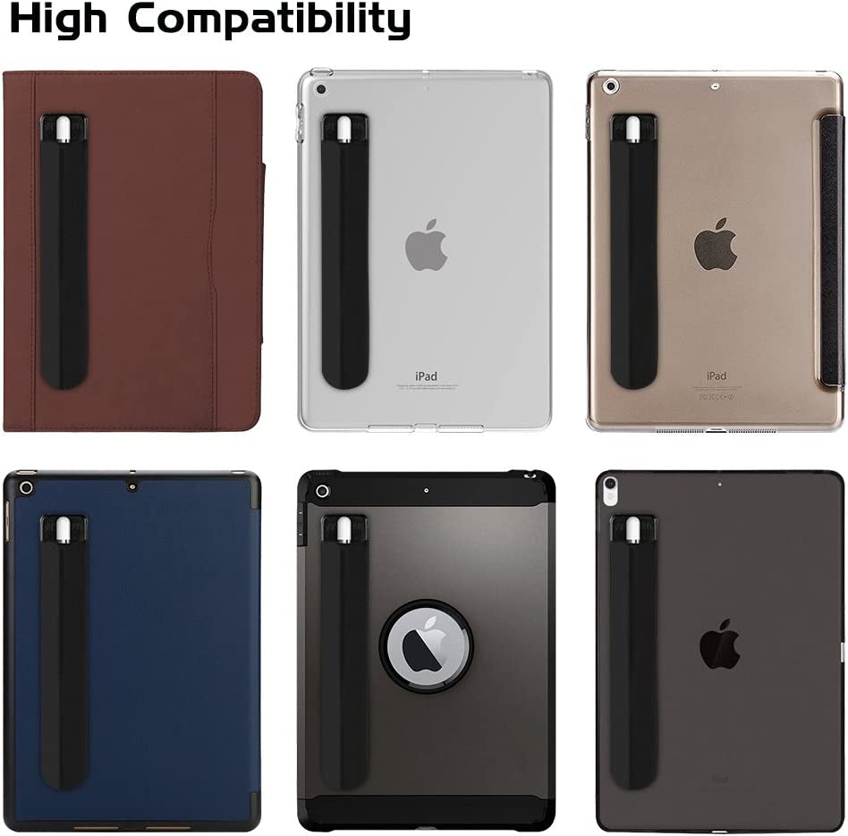 Spessn Compatible Apple Pencil Holder Sticker (1St and 2Nd Gen), Elastic Lycra Stylus Pocket Ipad Screen Pen Protective Pouch Adhesive Sleeve for Stylus Pens - Black  Spessn   