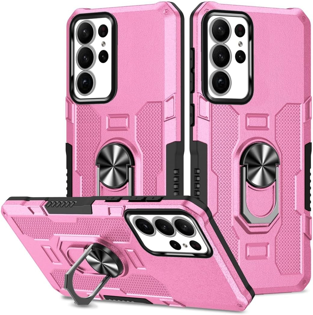MGSBCXN Armor Case for Samsung Galaxy Note20 Ultra 5G, Military Grade Shockproof Samsung Galaxy Note 20 Ultra Case, Heavy Duty Protection Samsung Note 20 Ultra 5G Case with Ring Kickstand, Purple  MGSBCXN Pink S23 Ultra 