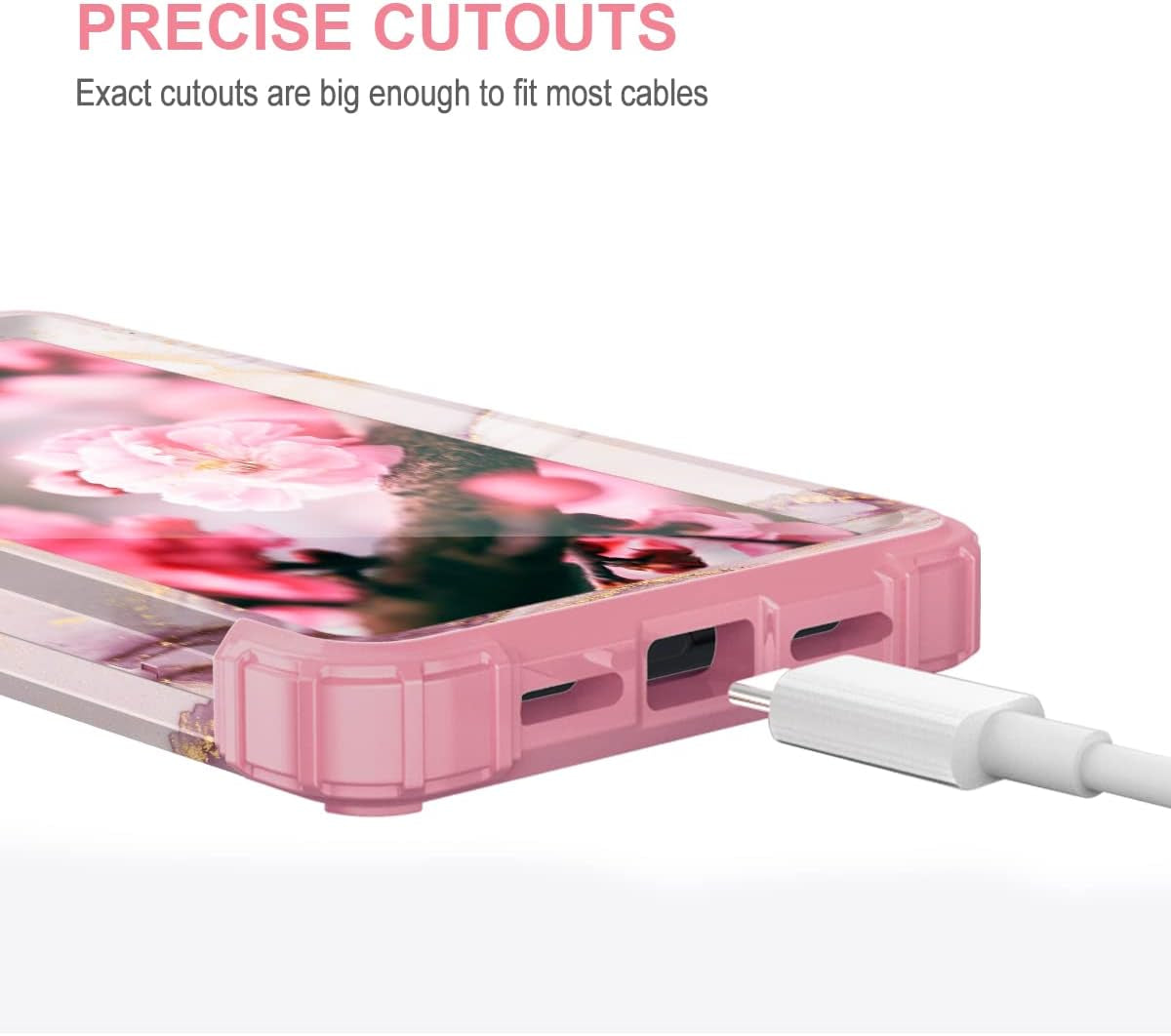 Pixel 6 Case,Google Pixel 6 Case,Casewind Marble Design Rose Gold Girl Women 3 in 1 Hard PC Soft TPU Silicone Rugged Bumper Heavy Duty Hybrid Shockproof Anti-Scratch Protective Cover for Pixel 6,6.4"  Casewind   