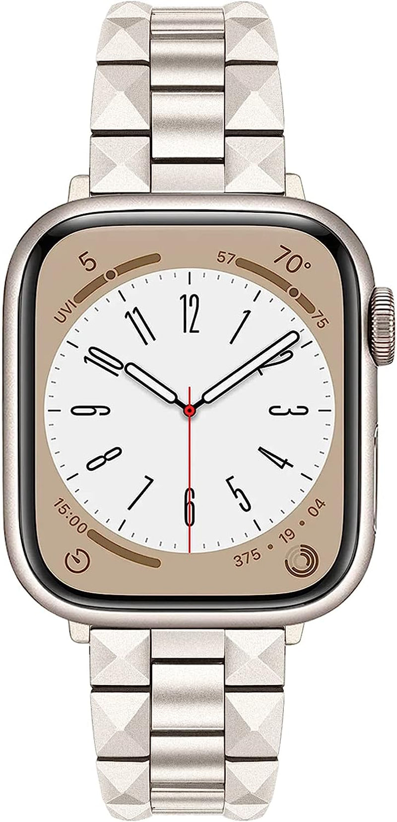 Trumirr Band for Apple Watch Series 8 7 SE (2Nd Gen) 40Mm Starlight Women, Fine Stainless Steel Watchband Replacement Strap for Iwatch SE Series 8 7 6 5 4 3 2 1  TRUMiRR Starlight 38/40/41mm 