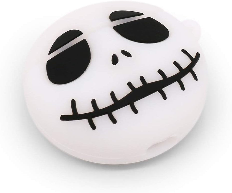 YONOCOSTA Cute Airpods Case, Airpods 2 Case, Cool Funny Noctilucent White Skull Shaped Full Protection Shockproof Soft Silicone Charging Case Cover Skin with Keychain for Airpods 1&2  Yonocosta Inc   