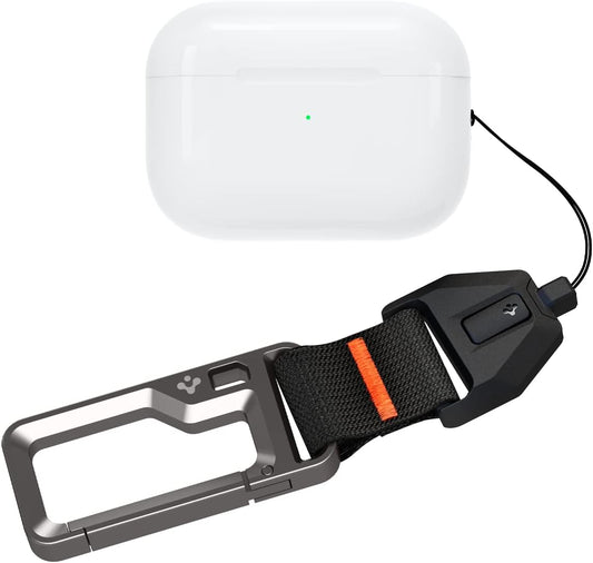 Spigen Lanyard with Carabiner Designed for Airpods Pro 2 (2022) Durable Lanyard Strap with Carabiner [Airpods Pro 2Nd Generation/Universal Lanyard] - Black  Spigen   