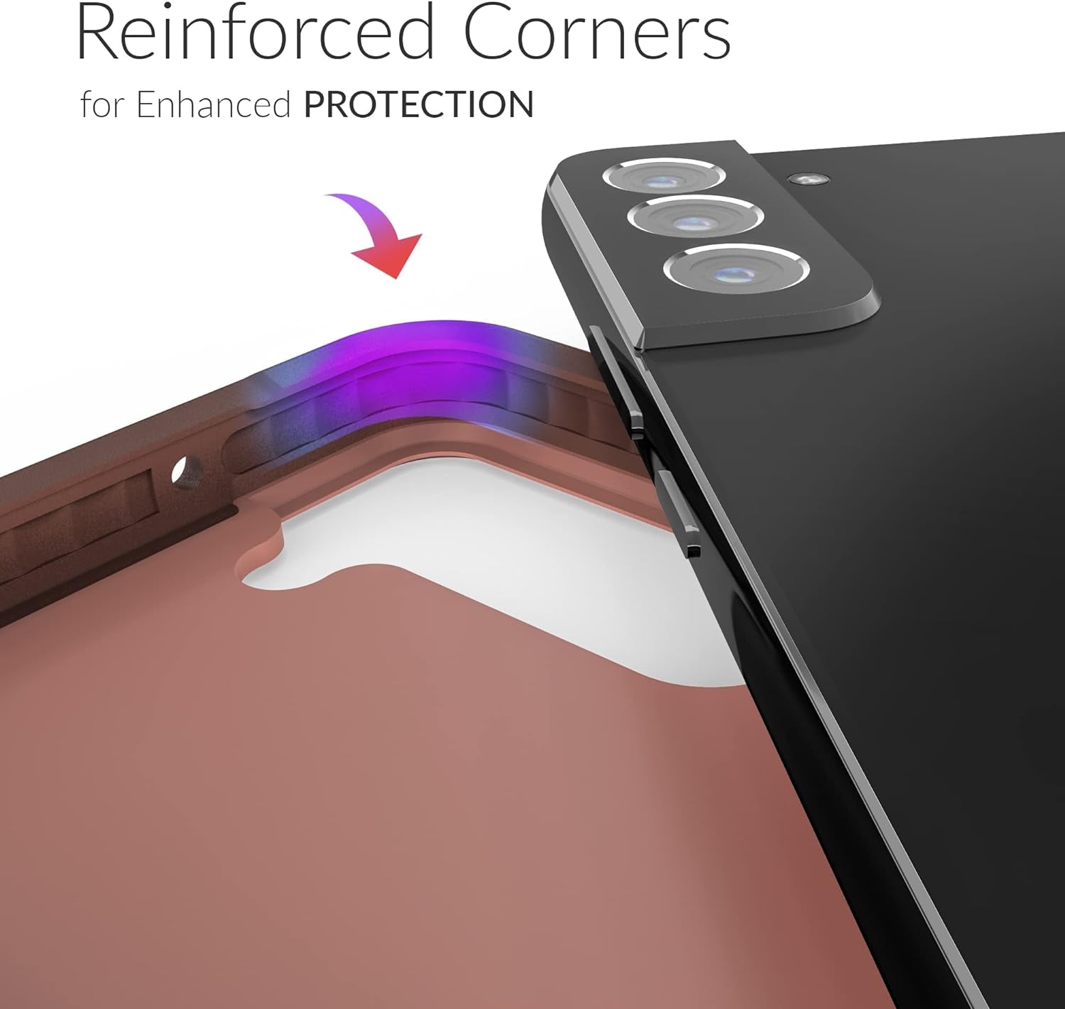 Crave Slim Guard for Galaxy S22 Case, Shockproof Case for Samsung Galaxy S22, S22 5G (6.1 Inch) - Blush  Crave   