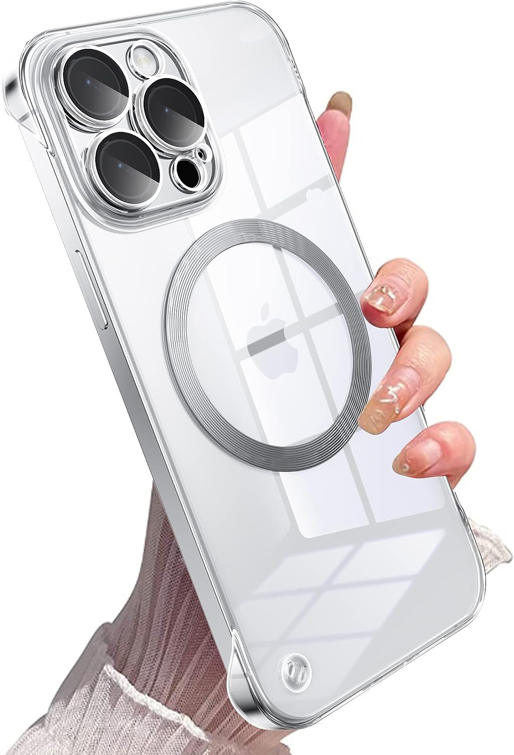 Hoerrye Magnetic Slim Fit Case for Iphone 14 Pro Max Ultra Thin Case with Full Camera Lens Protector [Compatible with Magsafe][No.1 Strong Magnetic] Frameless Phone Protective Cover,Black  Hoerrye A-Clear  