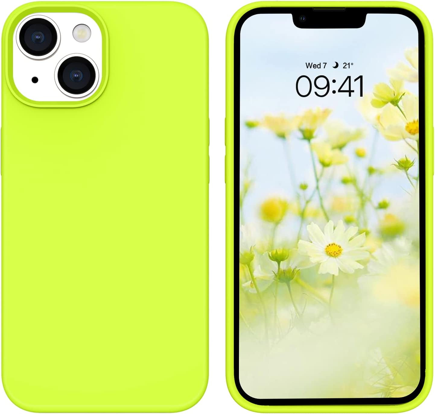BENTOBEN Compatible with Iphone 14 Case, Liquid Silicone Gel Rubber Bumper Microfiber Lining Hard Back Shockproof Protective Phone Cover for Iphone 14 6.1",Deep Purple  BENTOBEN T025-Hot Green  