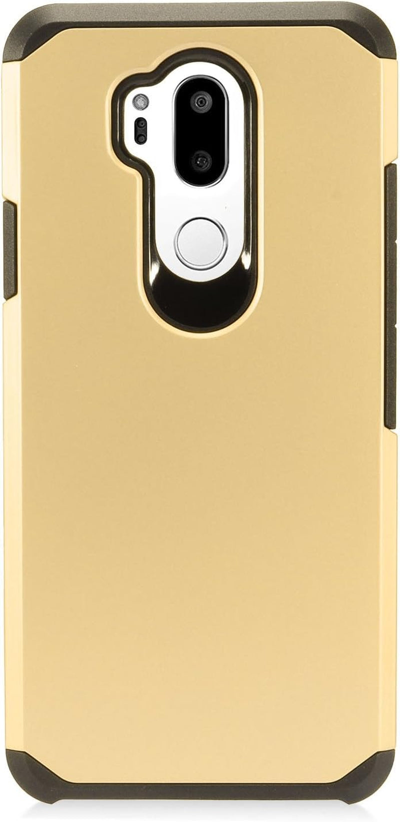 Z-GEN - for LG G7 Thinq LM-G710 - Rubberized Hybrid Hard Case - Black/Gold  Z-GEN   