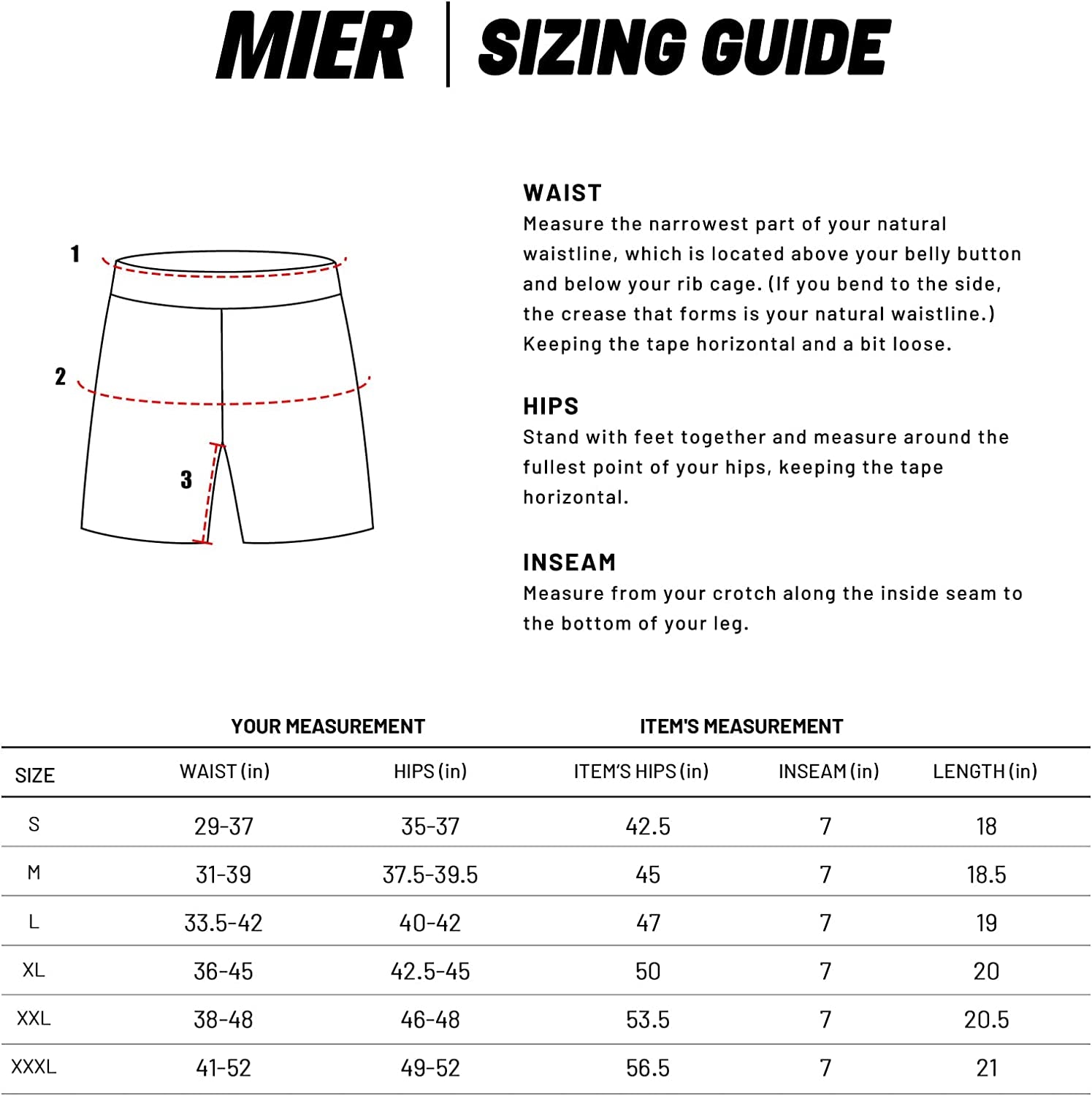 MIER Men'S Quick Dry Running Shorts with Zipper Pocket, Elastic Waist Athletic Workout Exercise Fitness Shorts, 7 Inch  MIER   