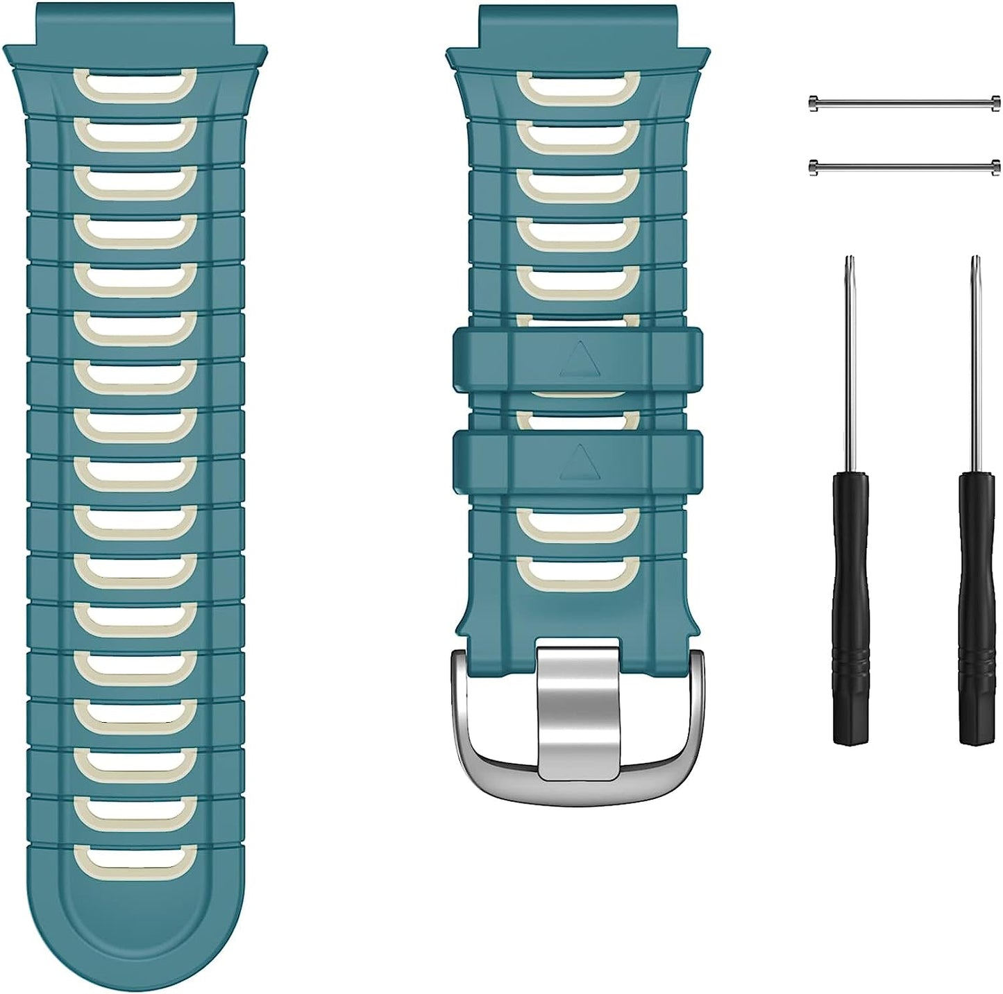 BKUANE Double Colors Silicone Strap Fashion Easy Fit Watch Band for Garmin 920XT Wristband Bracelet  BKUANE F For 920XT 