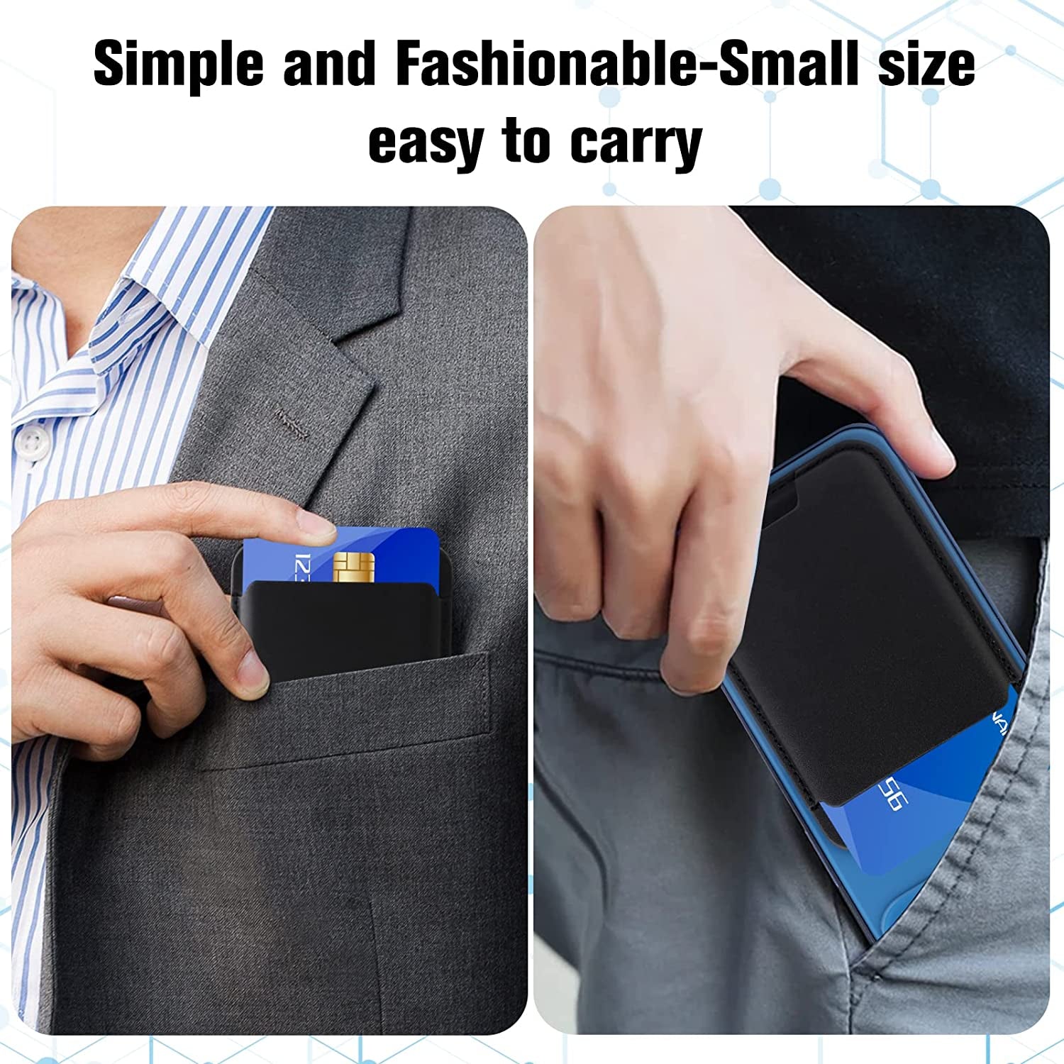 Mornex Magnetic Wallet with Magsafe Designed for Iphone 13 and Iphone 12 Series, Leather Magnetic Card Holder of Back Compatible with Iphone, Black  Mornex   