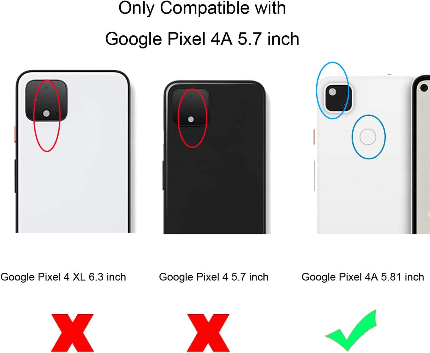 Urspasol for Google Pixel 4A Case (Not Fit 4A 5G) with Tempered Glass Screen Protector Crystal Clear Ultra Slim Lightweight Cover Shock-Absorption Bumper Transparent Shockproof  Urspasol   