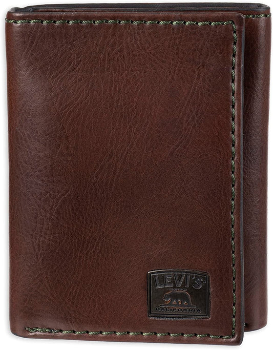 Levi'S Men'S Sleek and Slim Trifold Minimalist Wallet  Levi's   